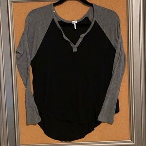 Splendid XS baseball shirt black & grey